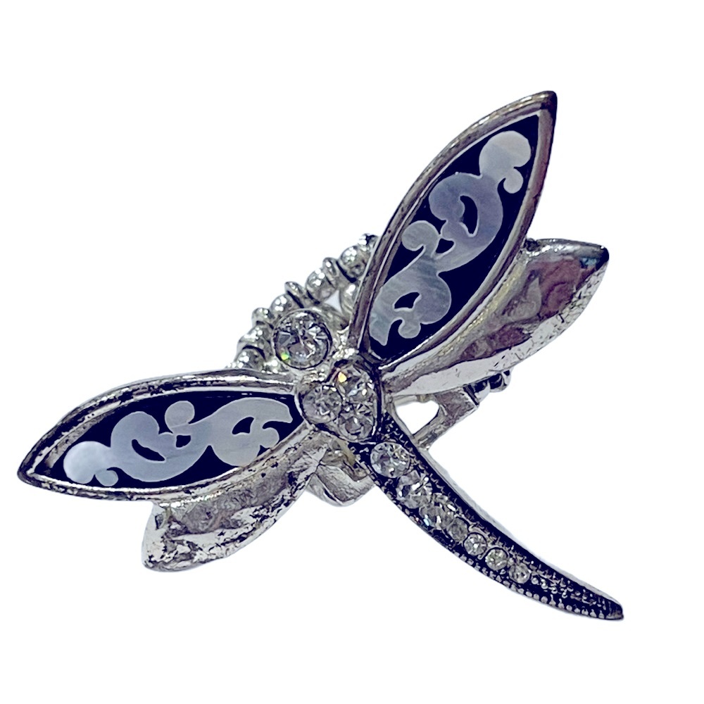 Dragonfly Crystal Accent Stretch Ring